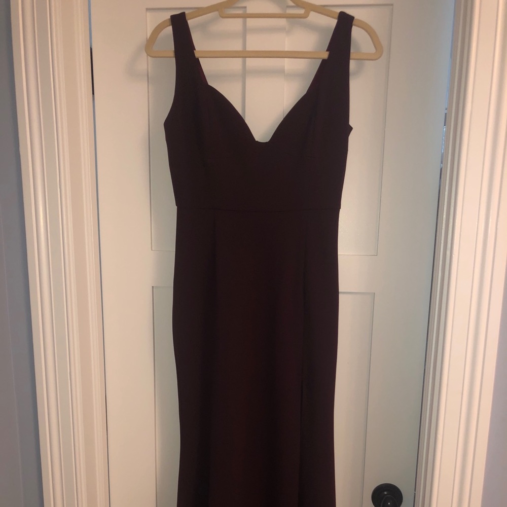 Deep wine long dress